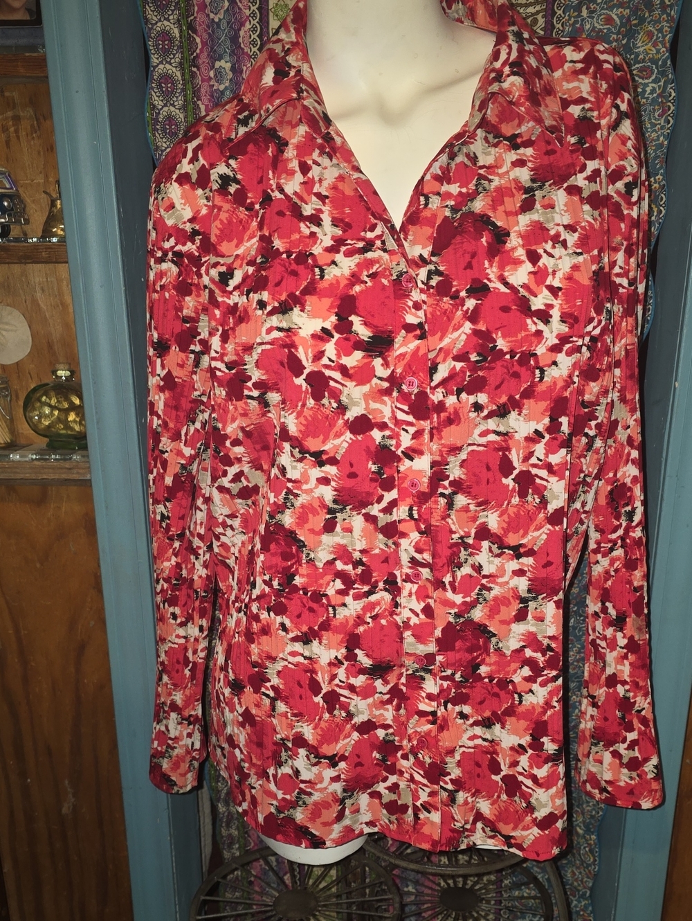 East 5th Red Floral Button-Down Shirt
